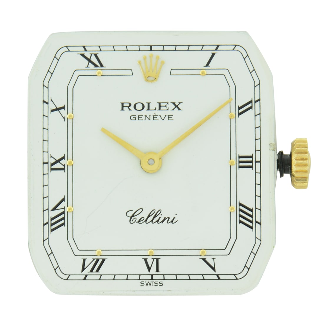 Rolex Cellini 1601 Watch Movement White Roman Dial Authentic: Rolex Cellini 1601 Watch Movement White Roman Dial Authentic Discover the Rolex Cellini 1601 watch movement, a pre-owned, unisex item featuring a classic white Roman dial. This movement has been thoro