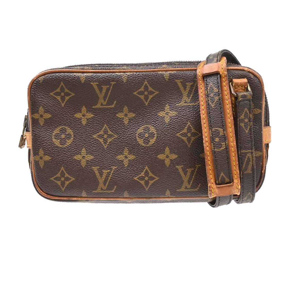 Louis Vuitton Marly Monogram Canvas Crossbody Bag France: Louis Vuitton Marly Monogram Canvas Crossbody Bag France Vintage Louis Vuitton Marly Bandouliere shoulder bag in brown Monogram canvas with leather trim. This compact crossbody style features a zip cl