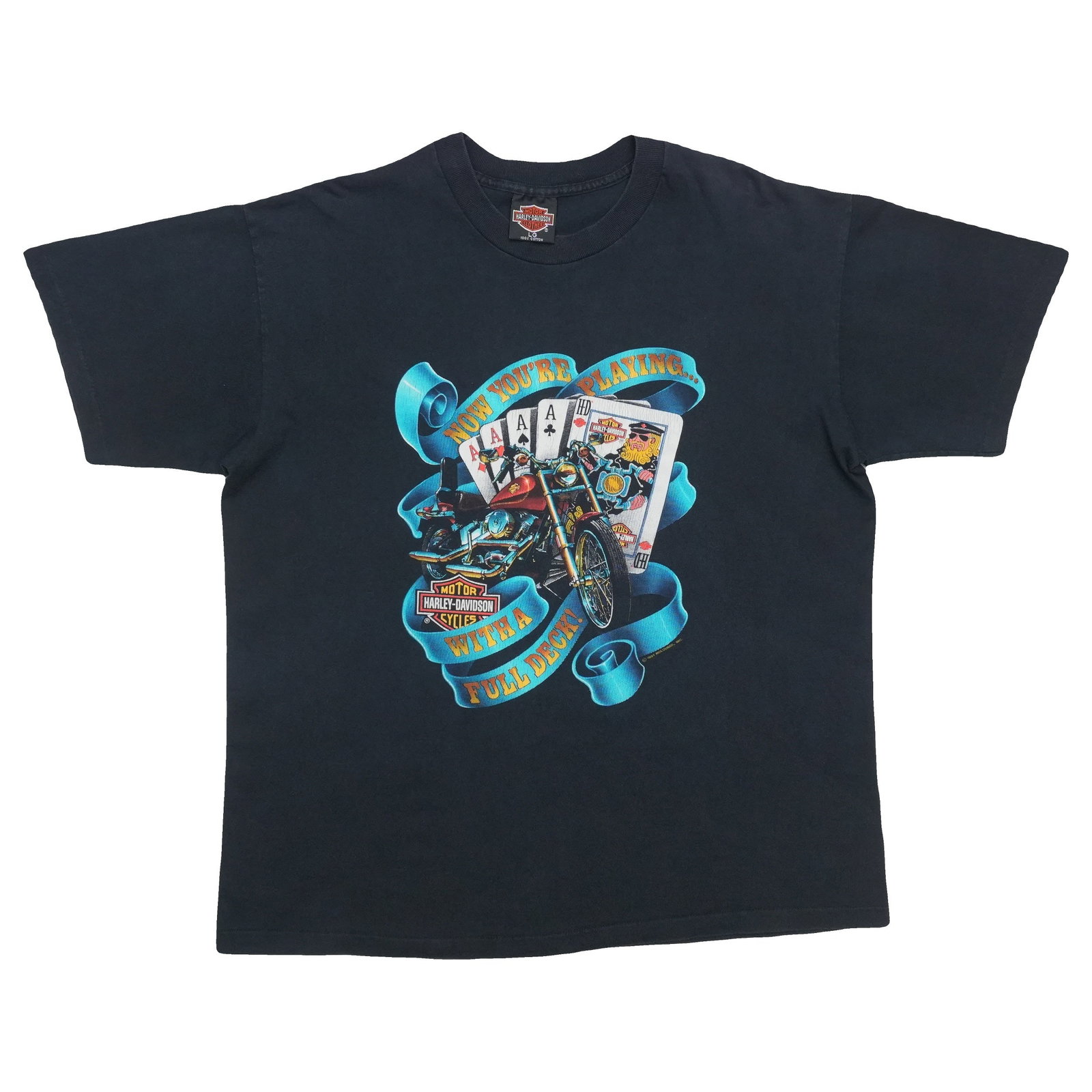 Vintage 1990 Playing With Full Deck Black Cotton Shirt Extra Large (1 of 5)