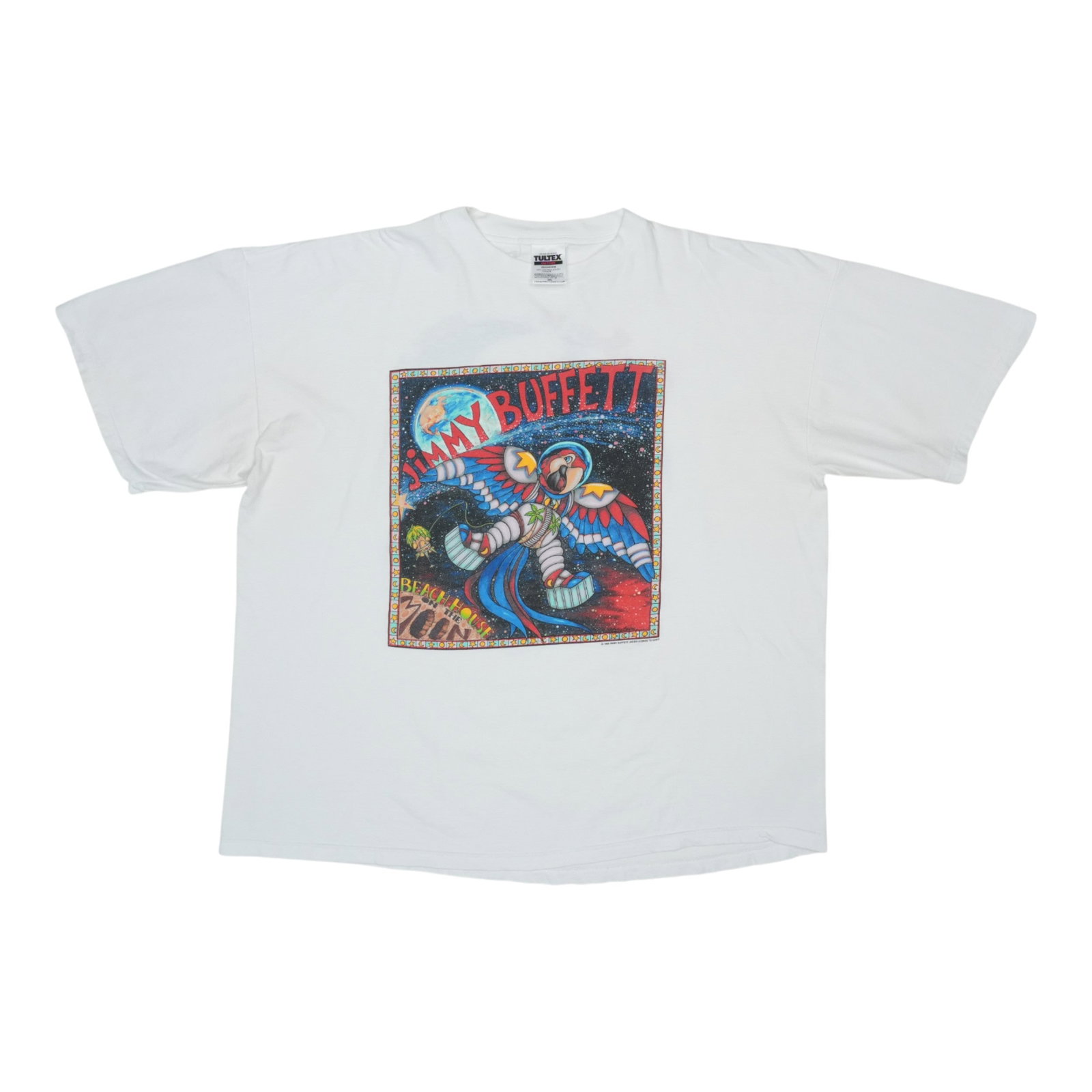 Vintage 1999 Jimmy Buffett Tour Shirt Beach House On The Moon White Cotton XXXL (1 of 6)