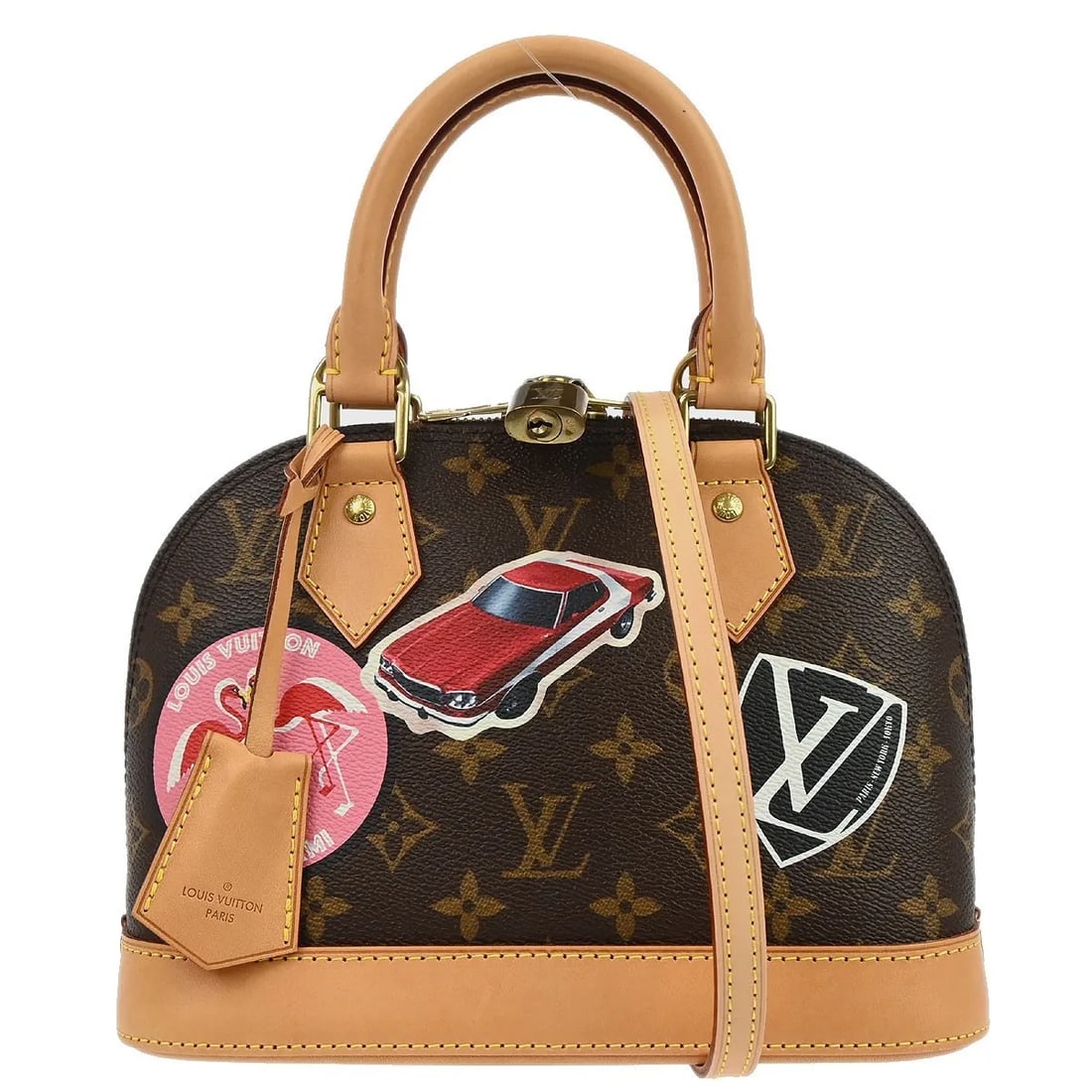 Louis Vuitton Alma World Tour Monogram Canvas Limited Edition Handbag: Louis Vuitton Alma World Tour Monogram Canvas Limited Edition Handbag This Louis Vuitton Alma Handbag is a limited edition from the World Tour collection. Crafted from brown monogram canvas, it is des