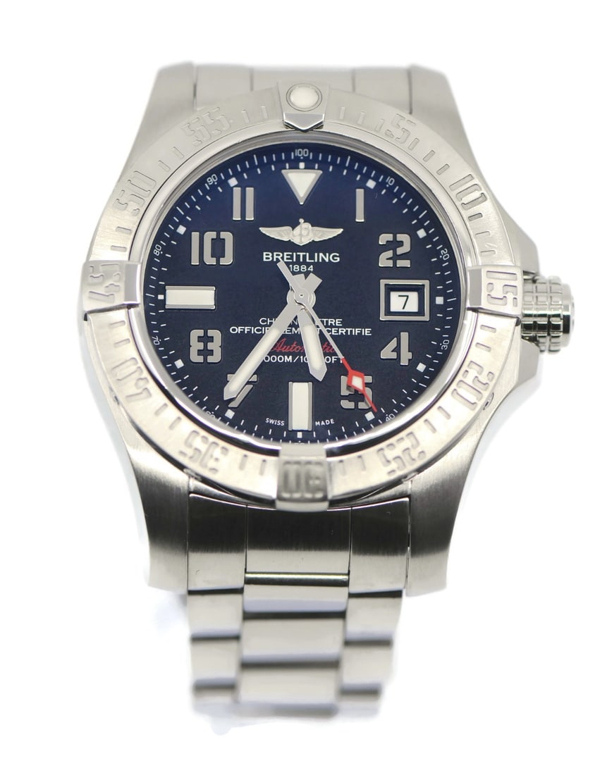 Avenger Seawolf Automatic 45mm Stainless Steel Men's Watch Ref A17331 with Box: Avenger Seawolf Automatic 45mm Stainless Steel Men's Watch Ref A17331 with Box The Breitling Avenger Seawolf is a men's wristwatch featuring a robust stainless steel case and band. This model, referen