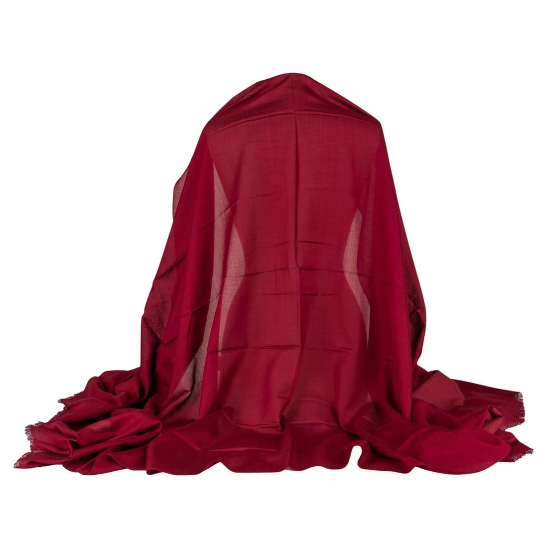 Chanel Cashmere Shawl Red CC Logo Made in Italy 21st Century (1 of 6)