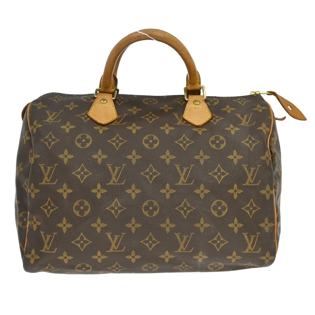 Louis Vuitton Speedy handbag in brown monogram canvas: Louis Vuitton Speedy handbag in brown monogram canvas Louis Vuitton Speedy handbag in brown monogram canvas. Made in France, this women's bag is presented in good condition with visible wear. Exterior