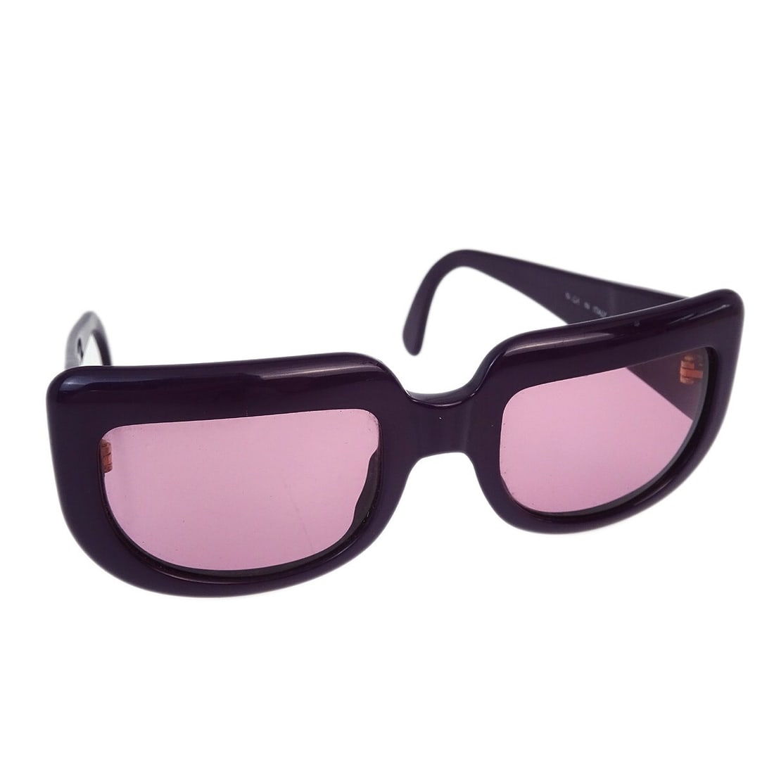 Chanel CC Logos Purple Acrylic Sunglasses with Case (1 of 7)