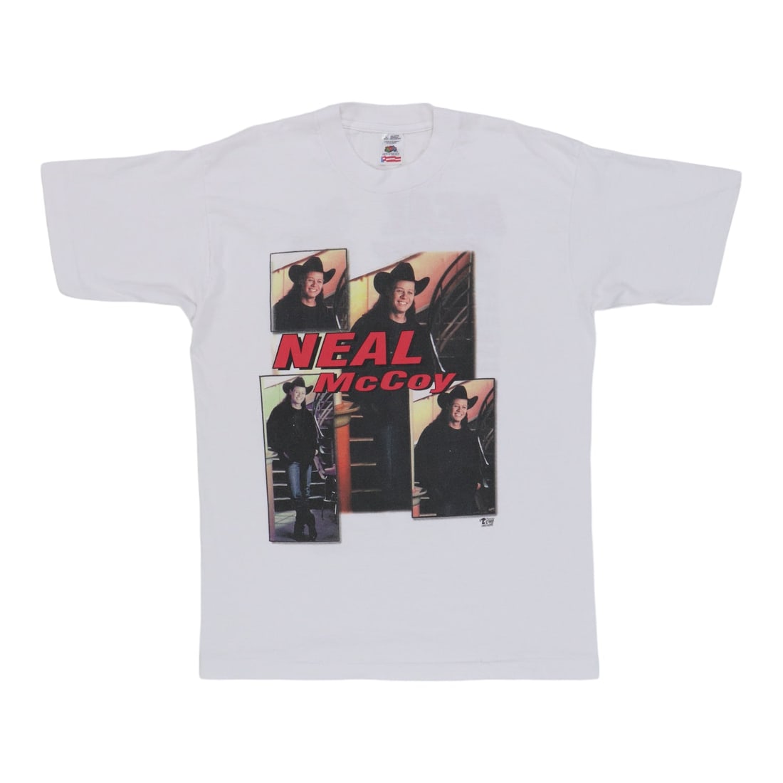 Vintage 1996 Neal McCoy Concert Tour Large White Cotton T Shirt (1 of 6)