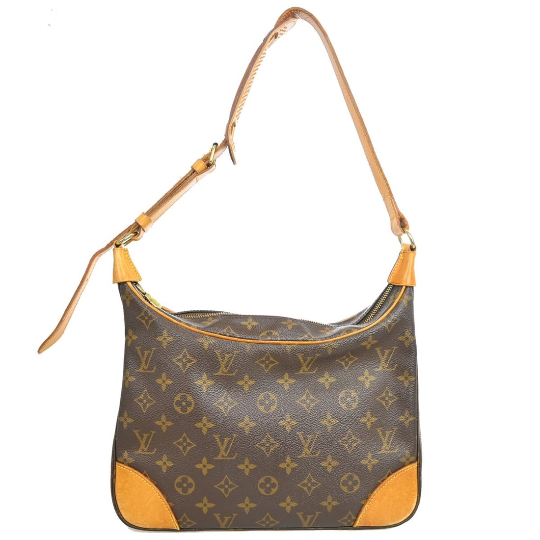 Louis Vuitton Boulogne 30 Monogram Canvas Shoulder Bag M51265: Louis Vuitton Boulogne 30 Monogram Canvas Shoulder Bag M51265 Vintage Louis Vuitton Boulogne 30 shoulder bag in brown Monogram canvas with leather trim and a beige lining. This women's medium shoulder