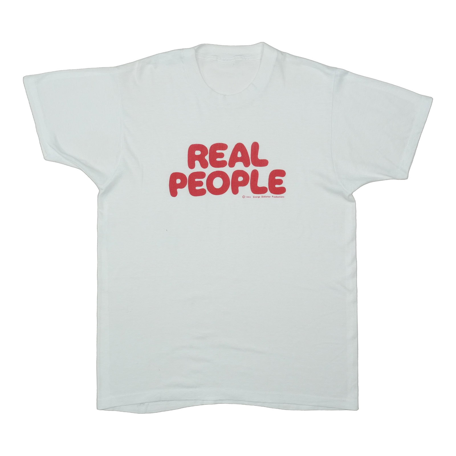 Vintage 1982 Real People white 100% cotton TV shirt (1 of 4)