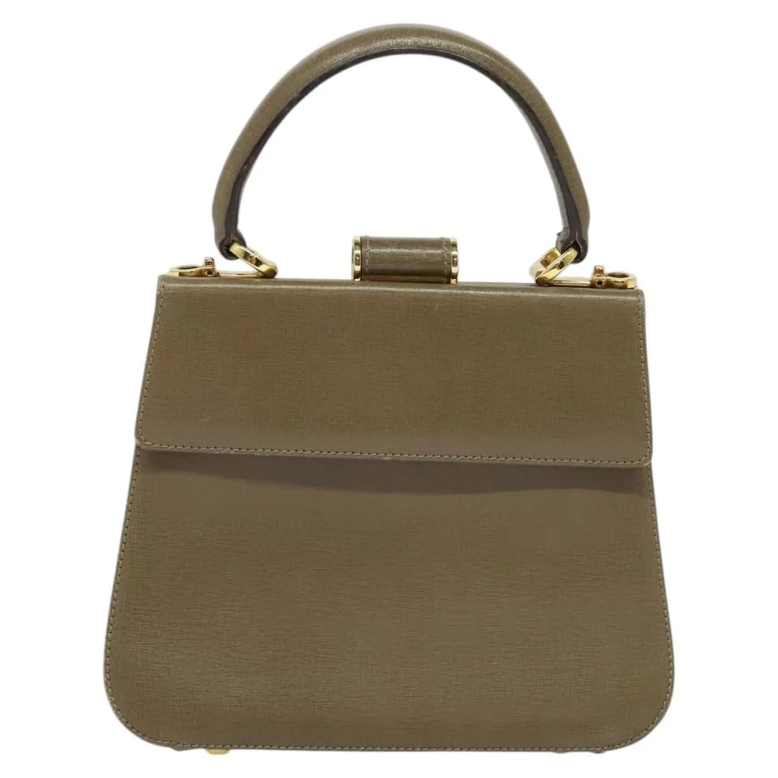 Salvatore Ferragamo Gancini Brown Leather Handbag: Salvatore Ferragamo Gancini Brown Leather Handbag Salvatore Ferragamo Gancini leather bag in brown. This vintage piece shows honest wear consistent with use, including light wear to the exterior and i