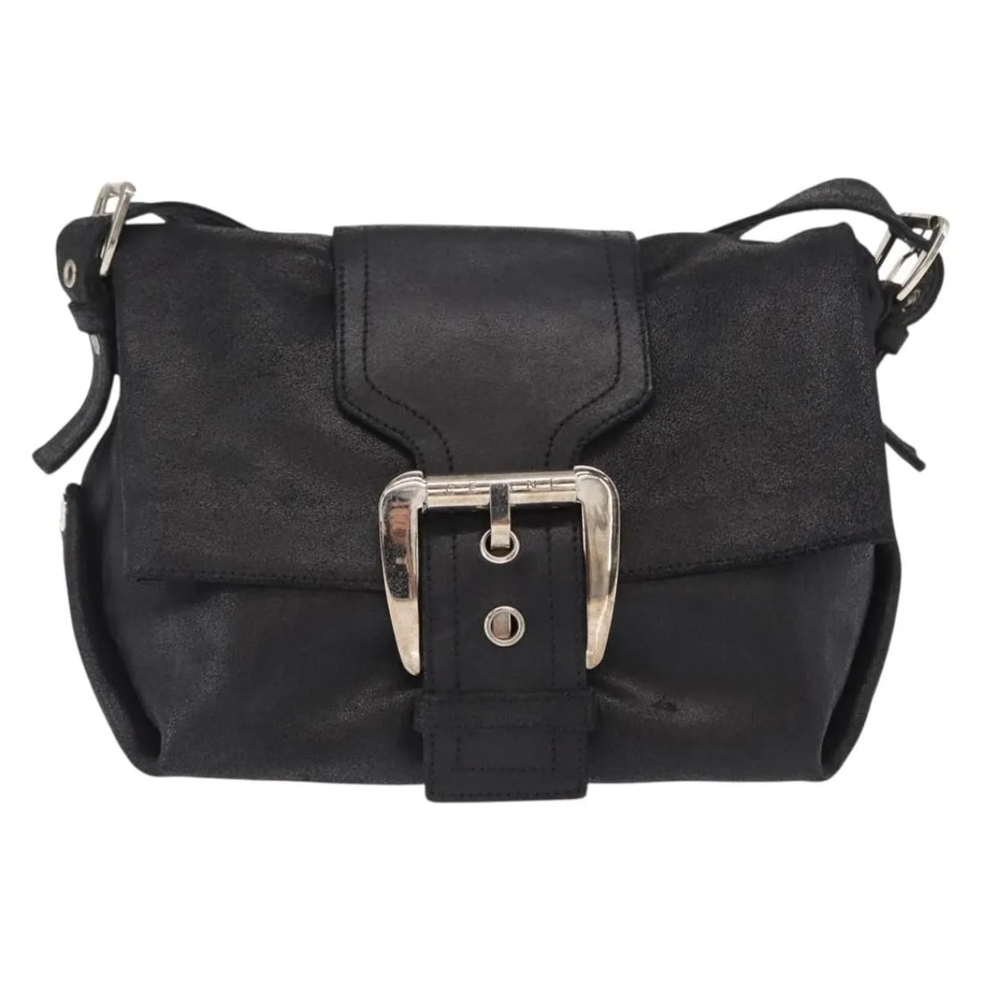 Celine Vintage black leather shoulder bag 20cm x 16cm x 16cm: Celine Vintage black leather shoulder bag 20cm x 16cm x 16cm This vintage Celine shoulder bag for women is crafted from black leather with a compact design. It features a shoulder strap and metal fitt