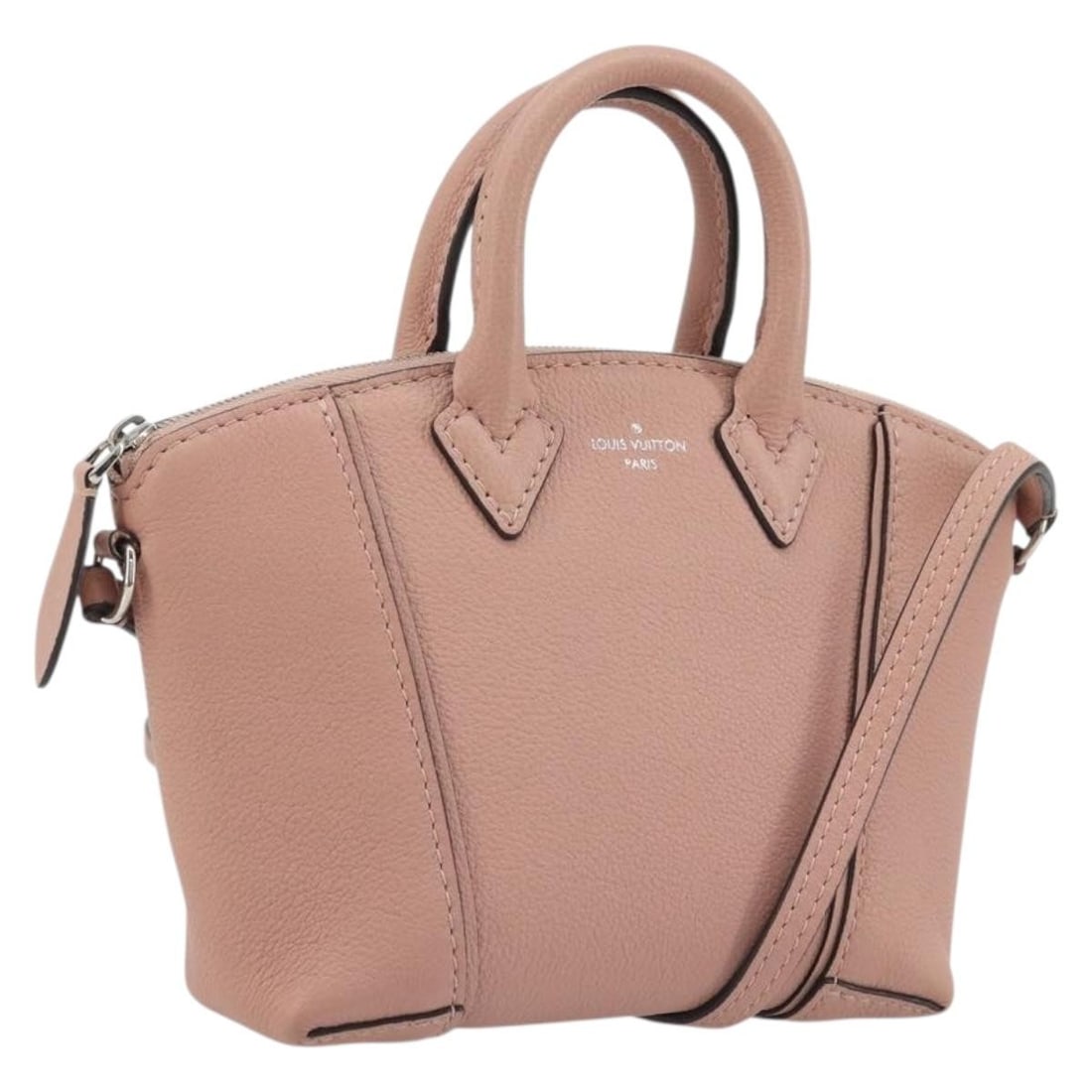 Louis Vuitton M61256 Parnasea Nano Lockit Pink Leather Handbag: Louis Vuitton M61256 Parnasea Nano Lockit Pink Leather Handbag Louis Vuitton Parnasea Nano Lockit handbag in pink leather. This compact women's bag is made in France and includes a dust bag. Condition