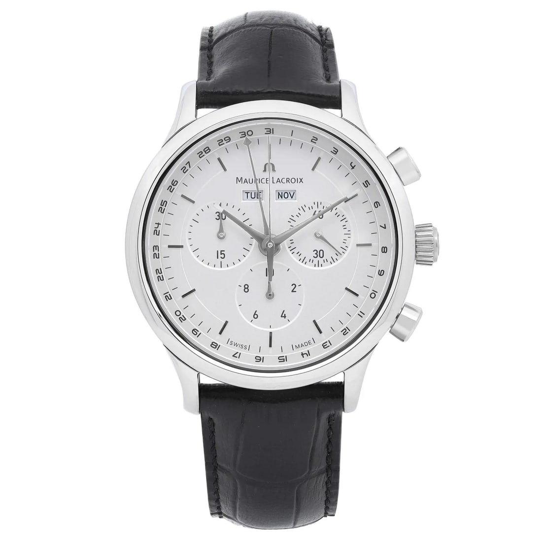 Maurice Lacroix Les Classiques Steel Silver Dial Quartz Watch LC1008-SS001-130: Maurice Lacroix Les Classiques Steel Silver Dial Quartz Watch LC1008-SS001-130 Discover the elegance of the Maurice Lacroix Les Classiques Steel Silver Dial Quartz Watch, a perfect blend of functional
