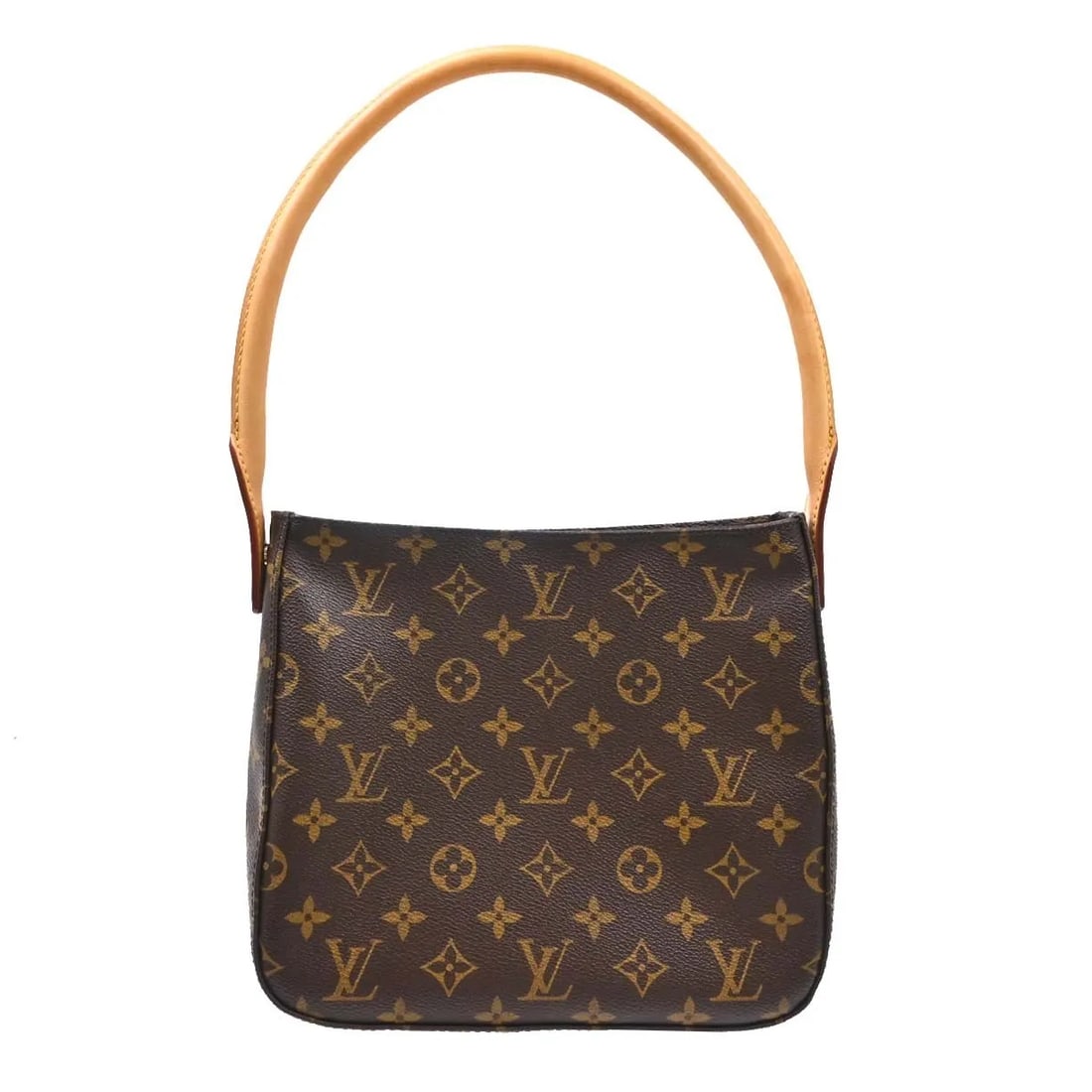 Louis Vuitton Monogram Looping handbag in brown canvas: Louis Vuitton Monogram Looping handbag in brown canvas Louis Vuitton Monogram Looping handbag in brown canvas. This women's bag is made in France and remains in very good condition overall. The exteri