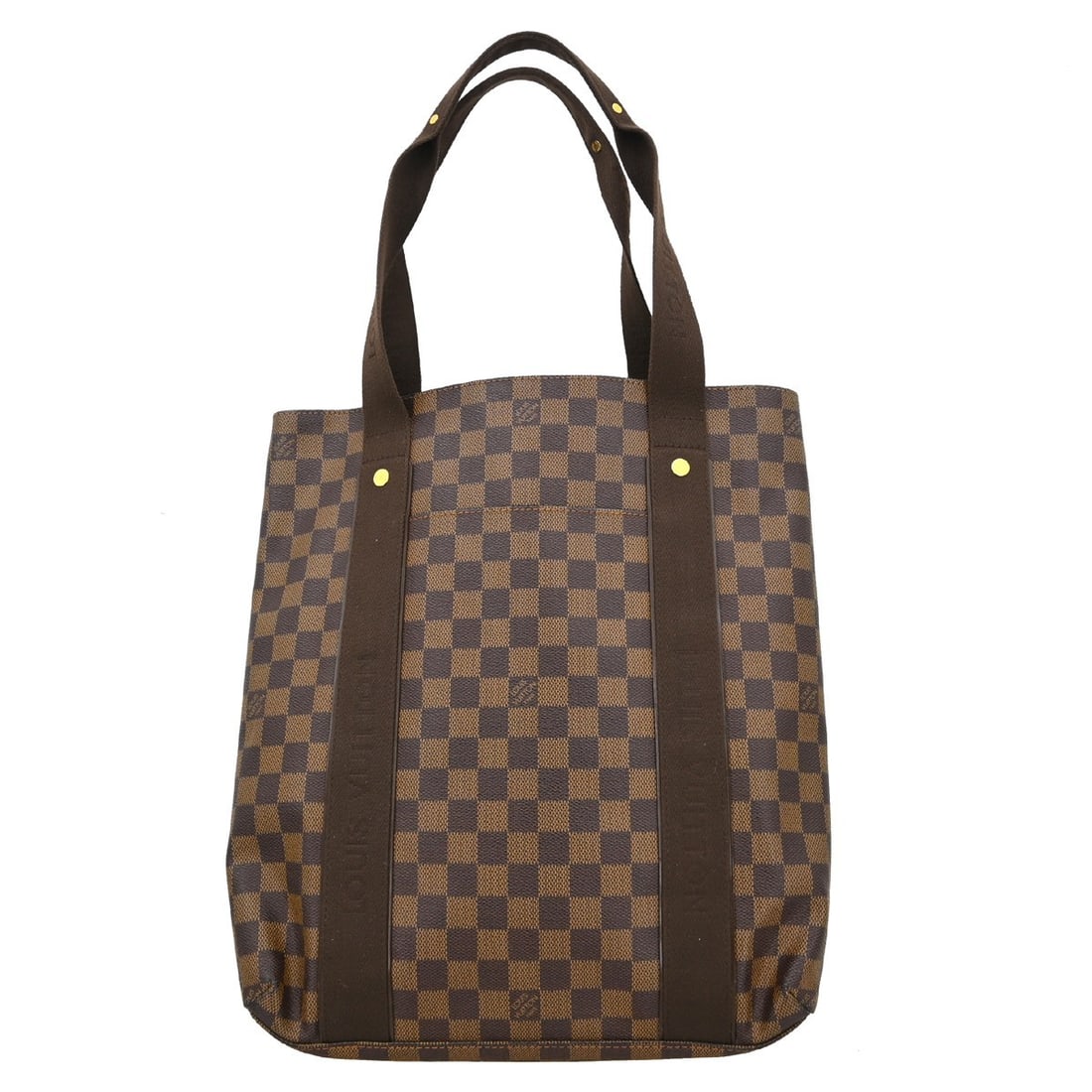 Louis Vuitton Cabas Beaubourg Damier Canvas Large Brown Tote: Louis Vuitton Cabas Beaubourg Damier Canvas Large Brown Tote Vintage Louis Vuitton Cabas Beaubourg tote bag in brown Damier canvas with double handles and logo accents. This large women's tote feature
