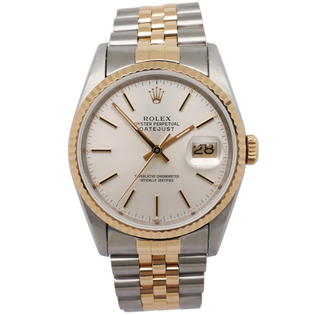 Rolex Datejust 16233 36mm Two Tone Silver Dial Automatic Watch (1 of 6)