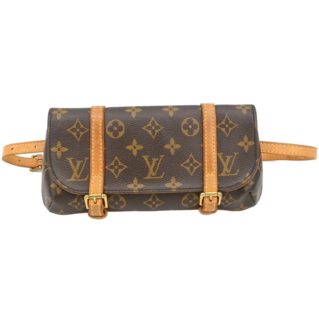 Louis Vuitton Marelle Waist Brown Monogram Canvas Bag: Louis Vuitton Marelle Waist Brown Monogram Canvas Bag Louis Vuitton Marelle Waist bag in brown monogram canvas. This women's bag is made in France and is presented in fair condition with visible wear,