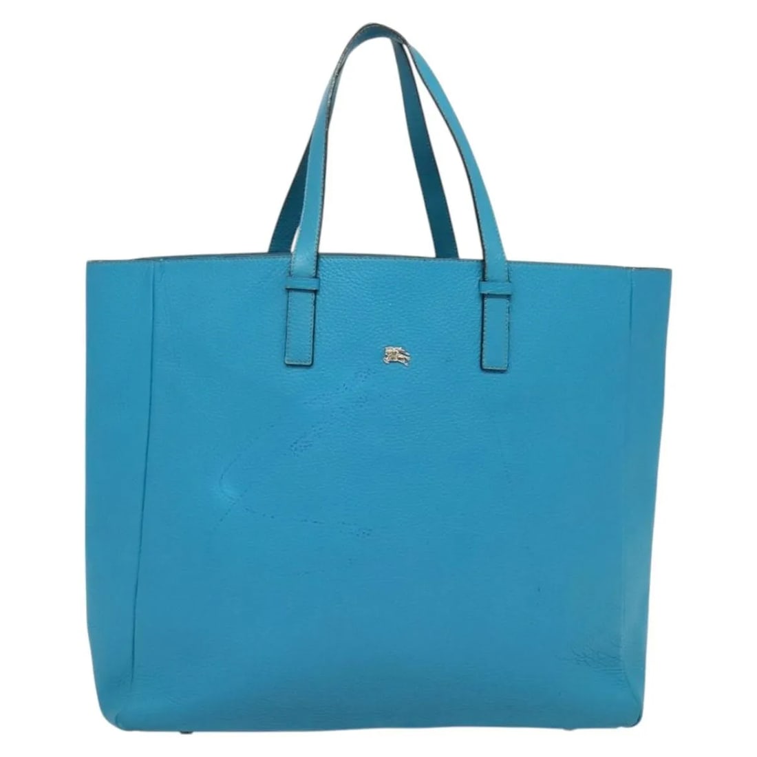Burberry Black Label Blue Leather Handbag 36cm x 35cm x 11cm (1 of 18)
