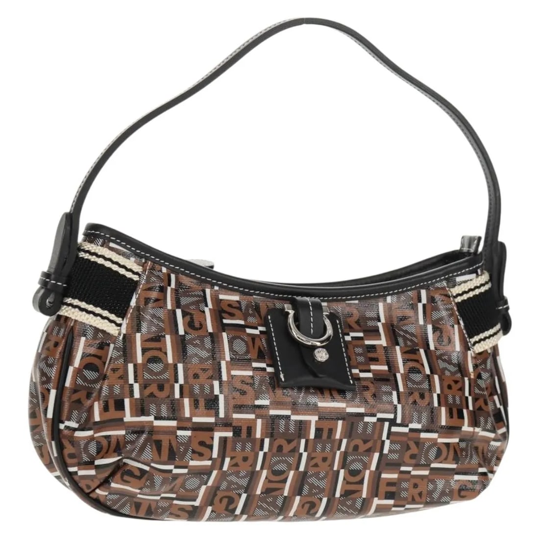 Salvatore Ferragamo Gancini multicolour leather handbag: Salvatore Ferragamo Gancini multicolour leather handbag This Salvatore Ferragamo Gancini handbag is crafted from multicolour leather and designed for women. The handbag is pre-owned and in very good c
