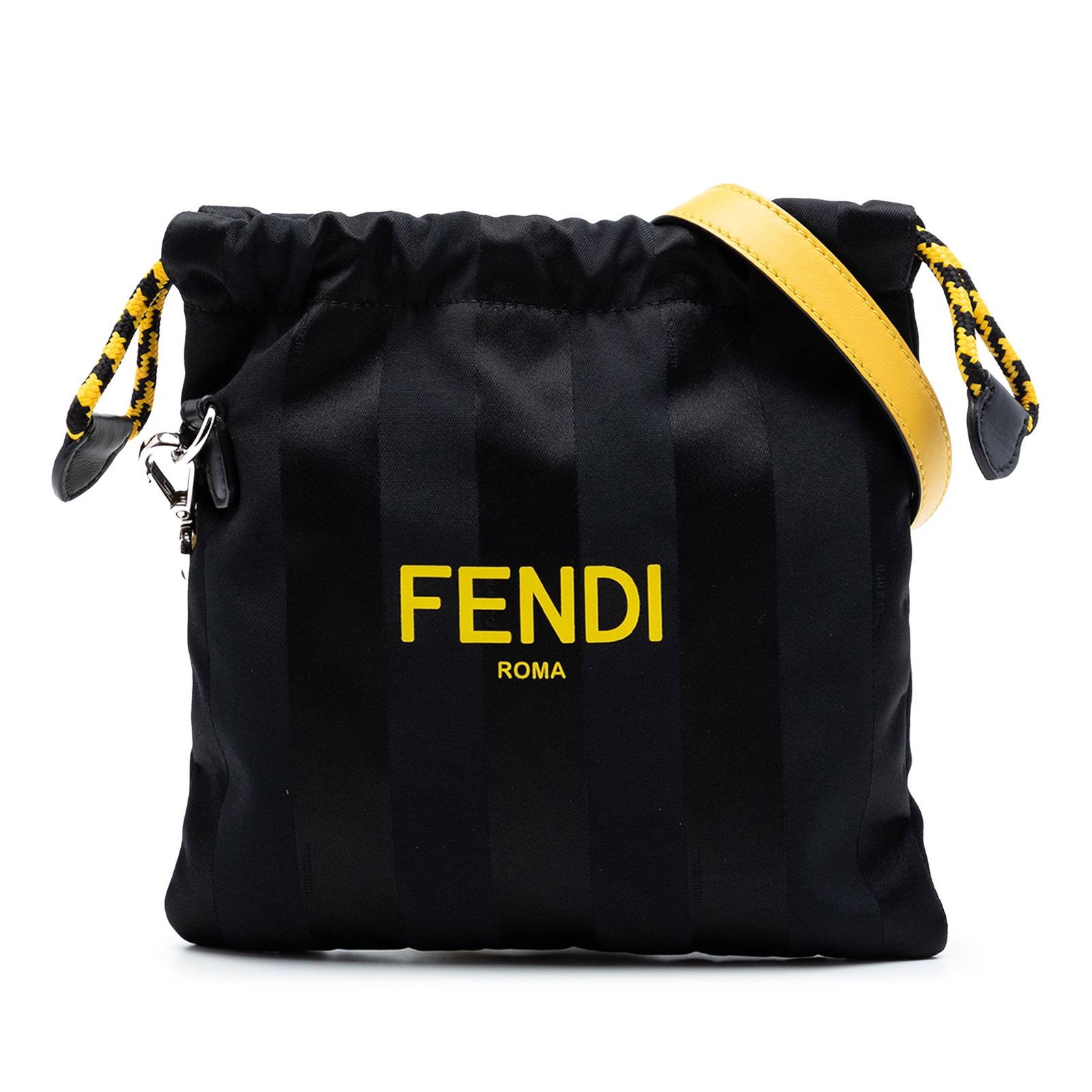 Fendi Pequin Nylon Drawstring Crossbody Pouch (1 of 6)