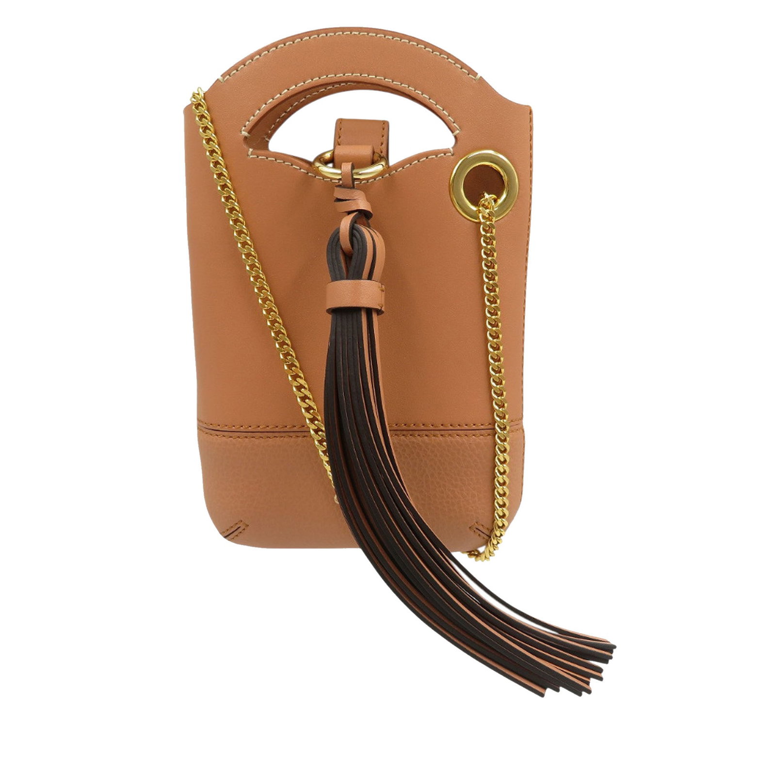 Chloe Walden leather phone pouch with chain strap (1 of 8)