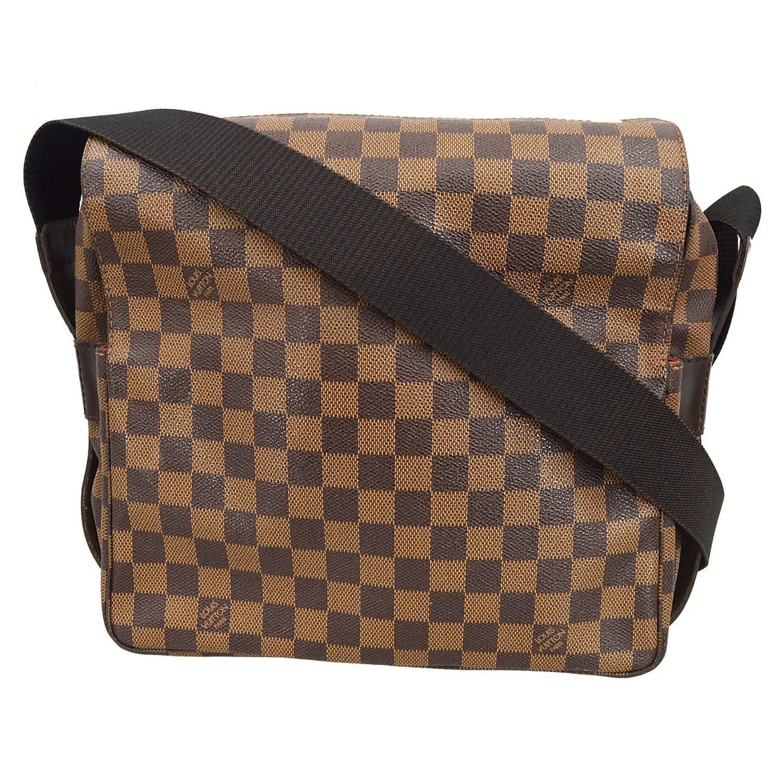 Louis Vuitton Naviglio Unisex Brown Damier Canvas Bag: Louis Vuitton Naviglio Unisex Brown Damier Canvas Bag Louis Vuitton Naviglio shoulder bag in brown Damier canvas. This unisex bag is made in France and remains in good condition with visible wear, inc