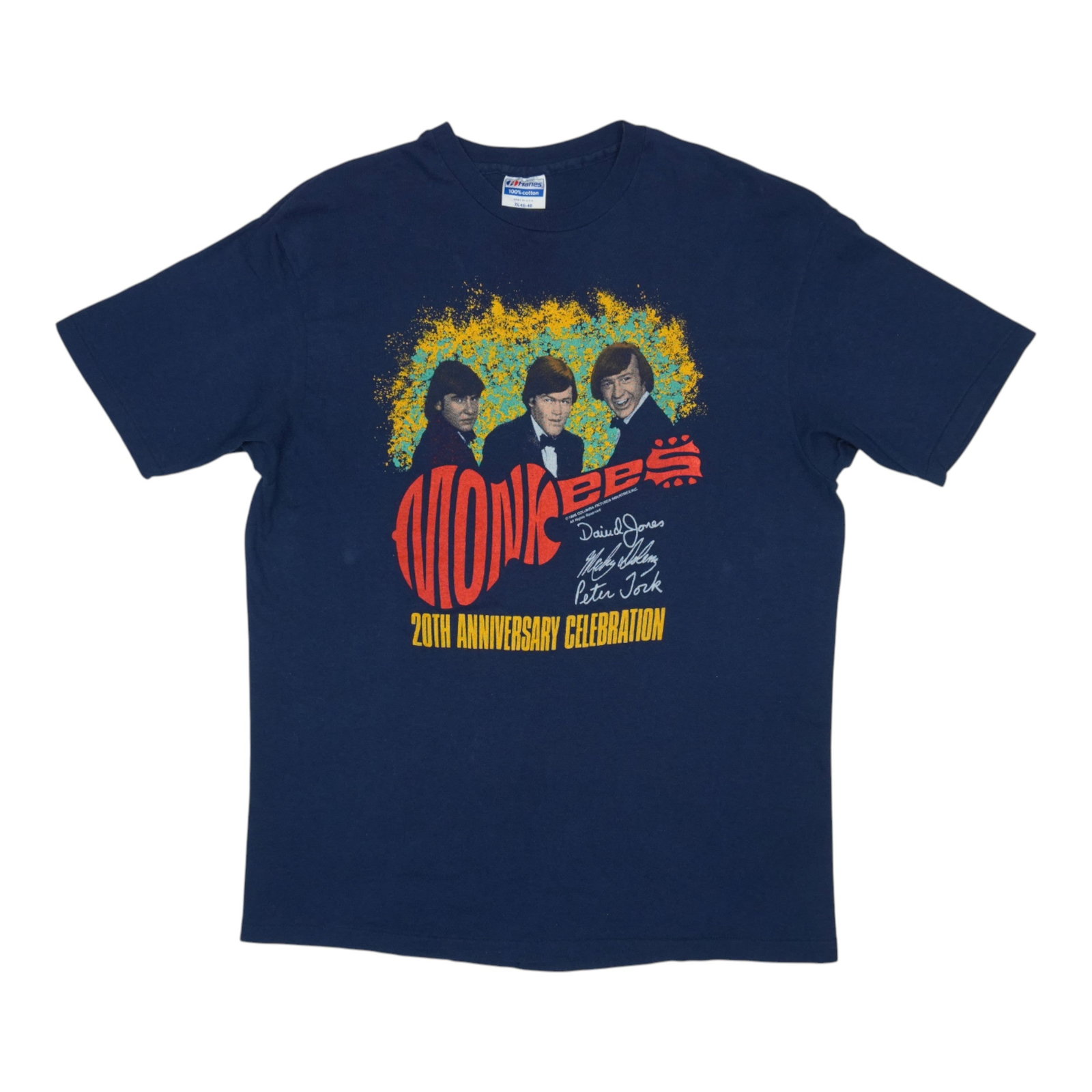 Vintage 1988 Monkees Concert Tour Extra Large Black Cotton T Shirt: Vintage 1988 Monkees Concert Tour Extra Large Black Cotton T Shirt This is an original vintage 1988 The Monkees World Tour shirt featuring graphics on both the front and back. Made from 100% cotton, t