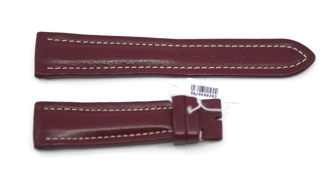 Authentic Breitling Brown Leather Wristwatch Strap 22mm: Authentic Breitling Brown Leather Wristwatch Strap 22mm Enhance your wristwatch with this authentic Breitling brown leather strap, designed for both style and comfort. Crafted from high-quality leathe