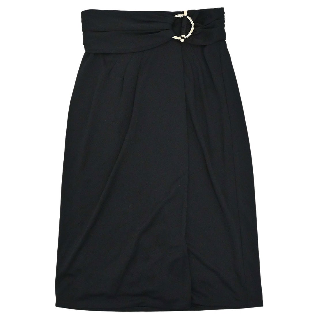 Gucci vintage black midi skirt IT 38 rayon blend: Gucci vintage black midi skirt IT 38 rayon blend Vintage Gucci midi skirt in black with a clean, versatile silhouette. Made in Italy, this women's skirt is crafted from a rayon and polyamide blend and