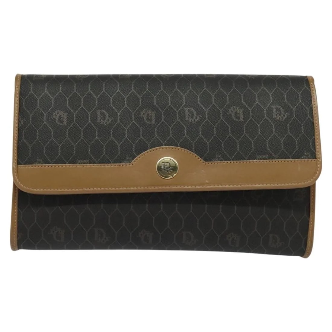 Christian Dior Vintage Honeycomb Chain Canvas Shoulder Bag: Christian Dior Vintage Honeycomb Chain Canvas Shoulder Bag Vintage Christian Dior Honeycomb chain bag in black canvas. This piece is in good vintage condition with honest wear, including light surface