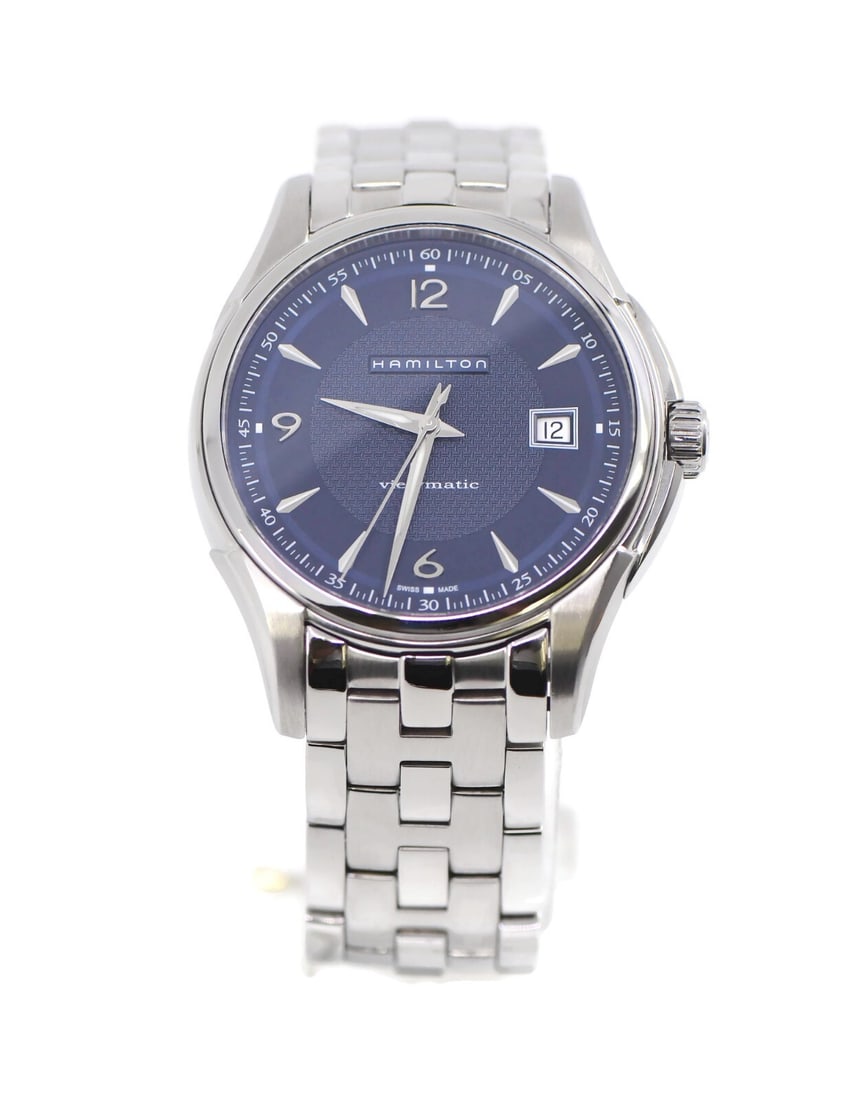 Hamilton Viewmatic automatic blue dial steel wristwatch with box (1 of 5)