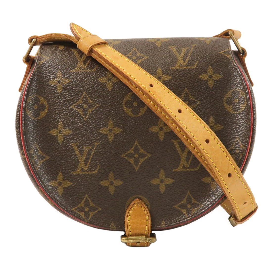 Louis Vuitton Tambourine Monogram Brown Shoulder Bag GHW: Louis Vuitton Tambourine Monogram Brown Shoulder Bag GHW This Louis Vuitton Tambourine shoulder bag features the iconic monogram pattern on brown PVC coated canvas, complemented by gold-tone hardware.