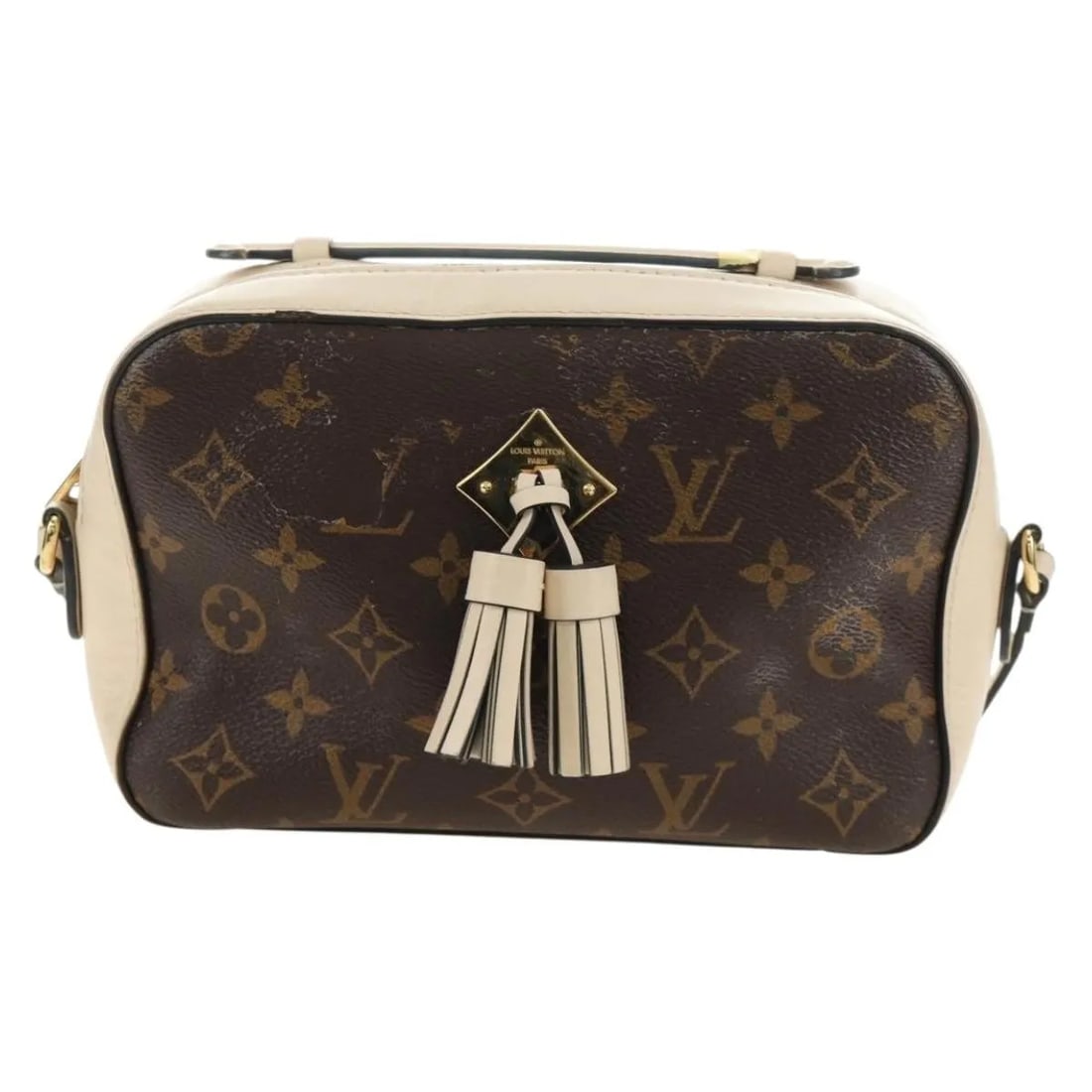 Louis Vuitton Saintonge Brown Monogram Canvas Shoulder Bag: Louis Vuitton Saintonge Brown Monogram Canvas Shoulder Bag Louis Vuitton Saintonge shoulder bag in brown monogram canvas. Made in Spain, this bag is presented in good condition with noted signs of wea
