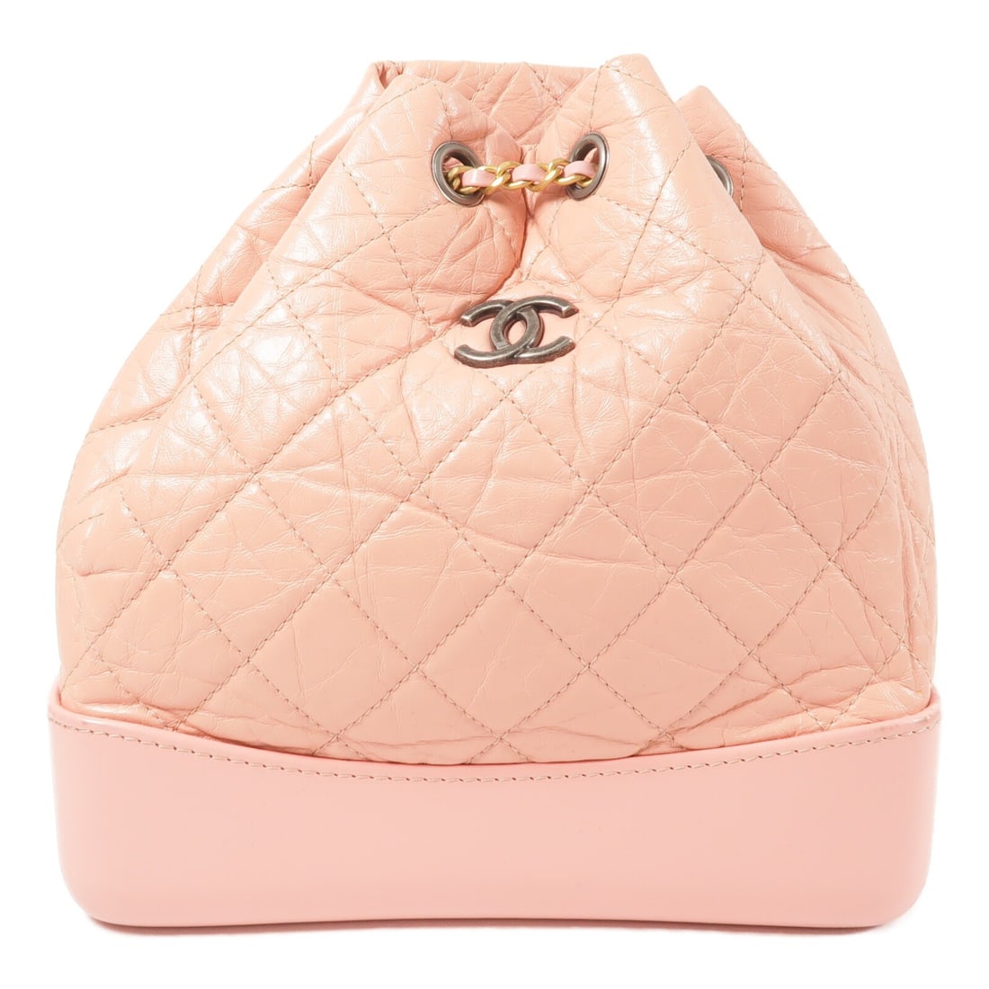 Chanel Gabrielle Pink Calfskin Leather CC Rucksack Backpack (1 of 17)