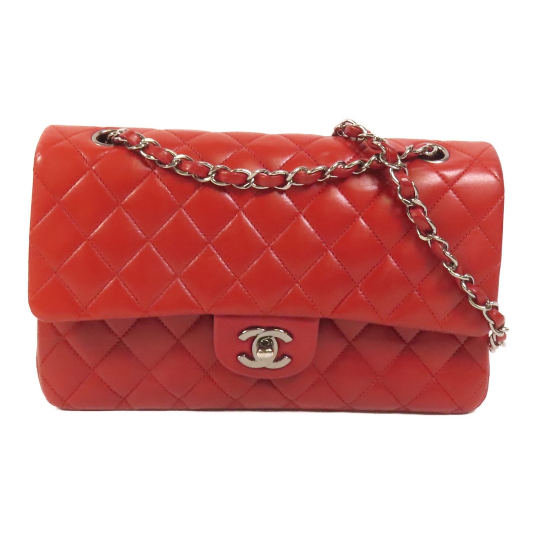 CHANEL Classic CC 25 Red Lambskin Shoulder Bag (1 of 18)
