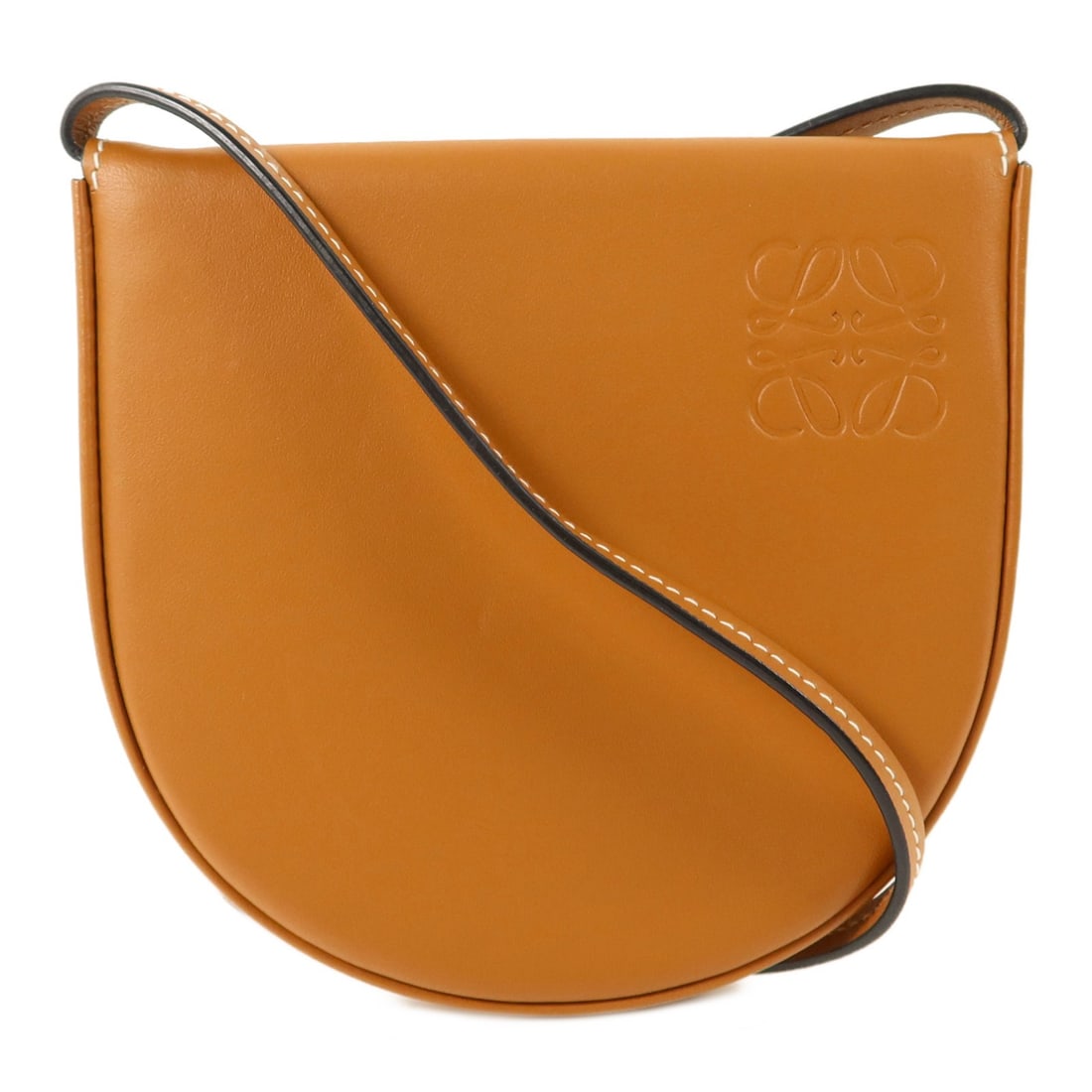 LOEWE Brown Calfskin Heel Pouch Shoulder Bag (1 of 15)