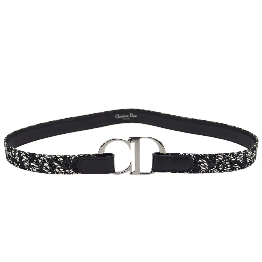 Vintage Christian Dior Canvas Belt Black 2.5cm Wide: Vintage Christian Dior Canvas Belt Black 2.5cm Wide This Christian Dior vintage belt for women features a black canvas strap with a width of 2.5 cm and a length of 83 cm. Crafted in France, it is in v