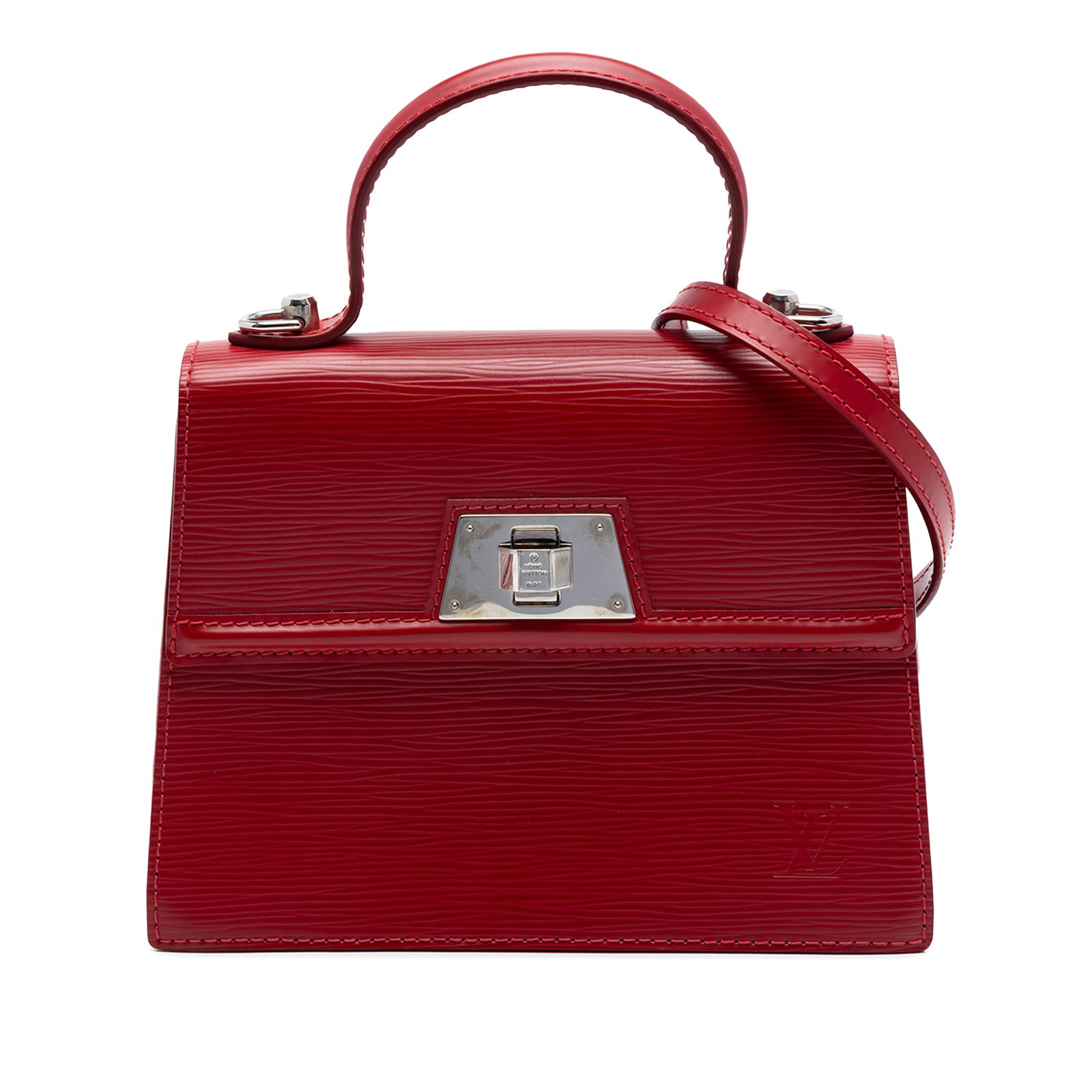 Louis Vuitton Epi Sevigne red leather satchel (1 of 6)
