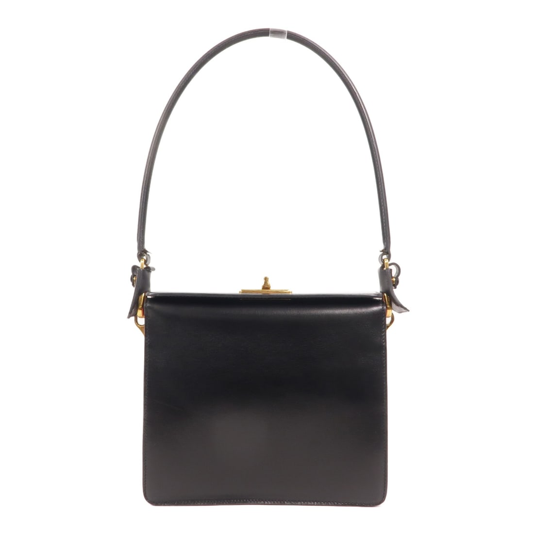 Prada Pink Calfskin Shoulder Bag GHW: Prada Pink Calfskin Shoulder Bag GHW This PRADA shoulder bag features a stylish pink calfskin leather exterior with black accents. Designed for women, it offers a compact and elegant silhouette, makin