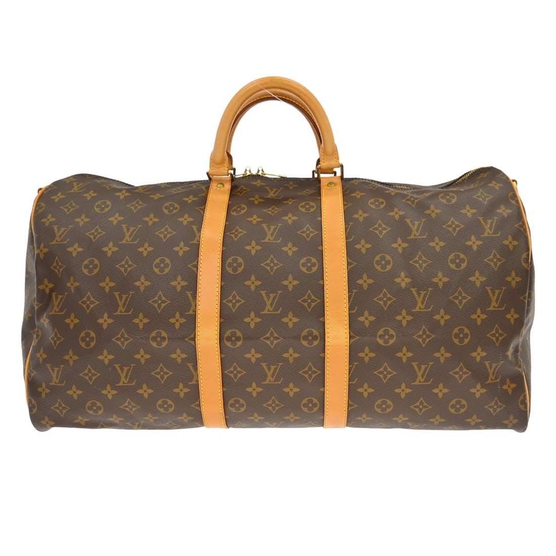 Louis Vuitton Keepall Bandouliere 55 Monogram Duffle Bag M41414: Louis Vuitton Keepall Bandouliere 55 Monogram Duffle Bag M41414 Vintage Louis Vuitton Keepall Bandouliere 55 travel bag in brown Monogram canvas with leather handles and a zip closure. This extra larg