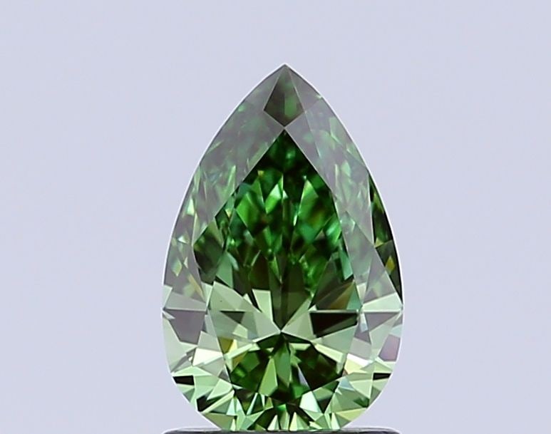 Loose Diamond - PEAR 1.51ct Fancy Vivid Green VVS2: Loose Diamond - PEAR 1.51ct Fancy Vivid Green VVS2 Source: This is a real non-mined Diamond that has been grown in a lab Shape: PEAR Carats: 1.51 Color: Fancy Vivid Green Certification: IGI Video: