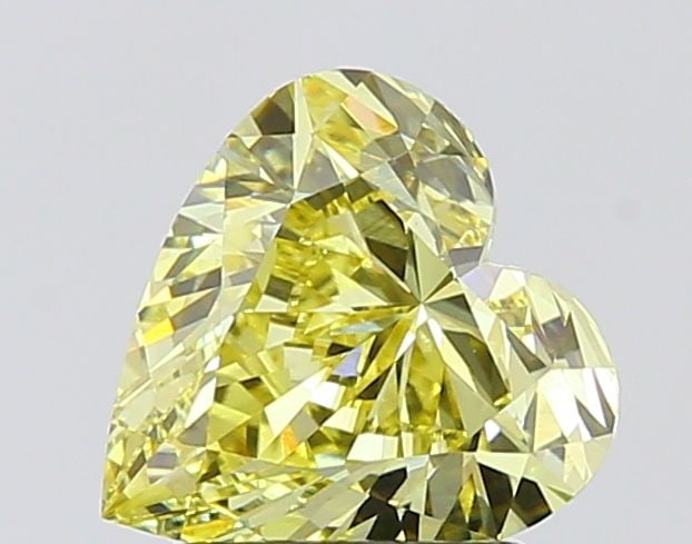 Loose Diamond - HEART 2.02ct Fancy Yellow VS1: Loose Diamond - HEART 2.02ct Fancy Yellow VS1 Source: This is a real non-mined Diamond that has been grown in a lab Shape: HEART Carats: 2.02 Color: Fancy Yellow Certification: IGI Video: