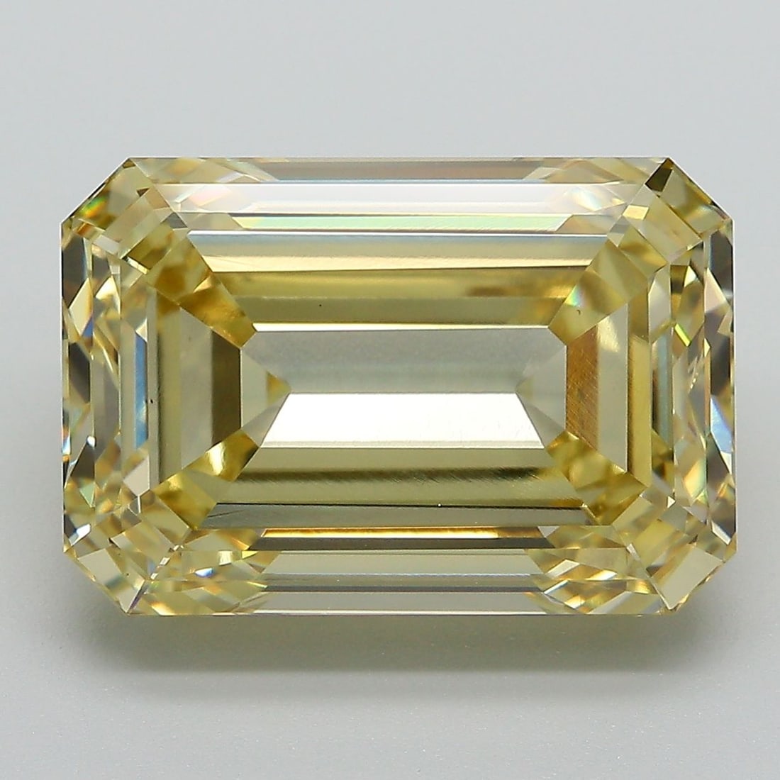 Loose Diamond - EMERALD 11.44ct Fancy Intense Yellow VS1: Loose Diamond - EMERALD 11.44ct Fancy Intense Yellow VS1 Source: This is a real non-mined Diamond that has been grown in a lab Shape: EMERALD Carats: 11.44 Color: Fancy Intense Yellow Certification: I