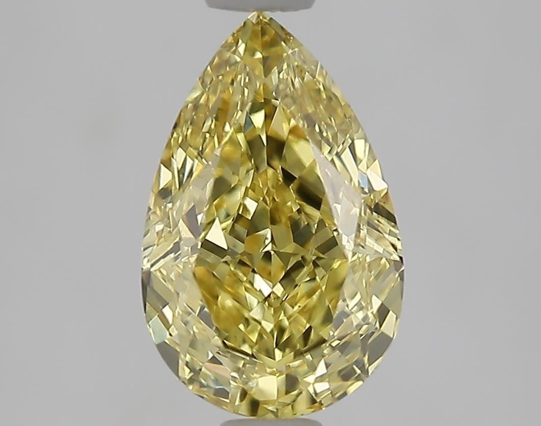 Loose Diamond - PEAR 2.09ct Fancy Intense Yellow VS1: Loose Diamond - PEAR 2.09ct Fancy Intense Yellow VS1 Source: This is a real non-mined Diamond that has been grown in a lab Shape: PEAR Carats: 2.09 Color: Fancy Intense Yellow Certification: IGI Video