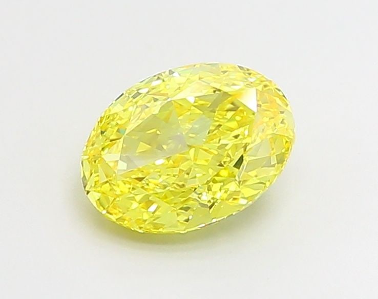 Loose Diamond - OVAL 2.01ct Fancy Vivid Yellow VVS2: Loose Diamond - OVAL 2.01ct Fancy Vivid Yellow VVS2 Source: This is a real non-mined Diamond that has been grown in a lab Shape: OVAL Carats: 2.01 Color: Fancy Vivid Yellow Certification: IGI Video:
