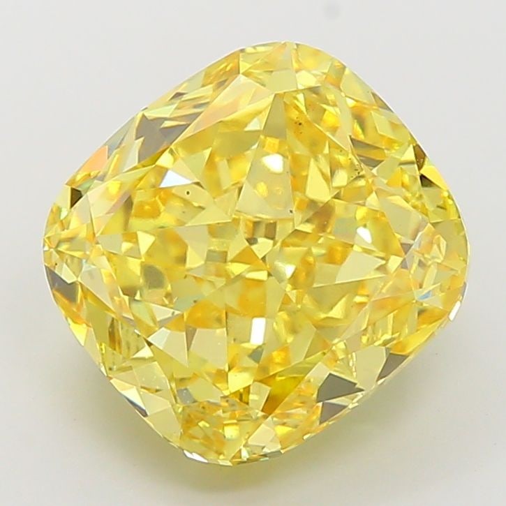Loose Diamond - CUSHION MODIFIED 10.01ct Fancy Vivid Yellow VS2: Loose Diamond - CUSHION MODIFIED 10.01ct Fancy Vivid Yellow VS2 Source: This is a real non-mined Diamond that has been grown in a lab Shape: CUSHION MODIFIED Carats: 10.01 Color: Fancy Vivid Yellow Ce