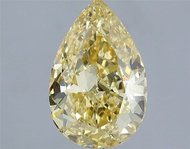 Loose Diamond - PEAR 2.52ct Fancy Intense Yellow VS1: Loose Diamond - PEAR 2.52ct Fancy Intense Yellow VS1 Source: This is a real non-mined Diamond that has been grown in a lab Shape: PEAR Carats: 2.52 Color: Fancy Intense Yellow Certification: IGI Video