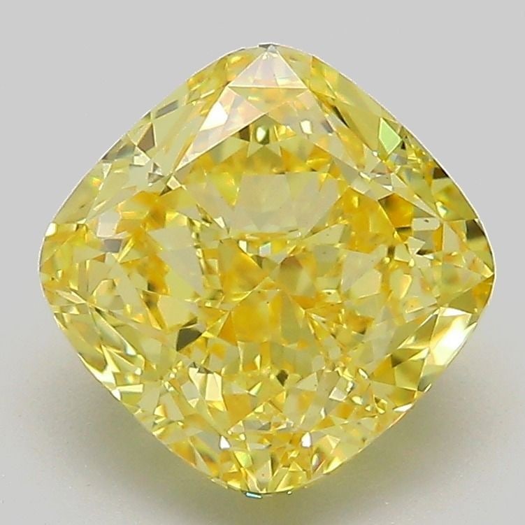 Loose Diamond - CUSHION MODIFIED 3.07ct Fancy Vivid Yellow VS1: Loose Diamond - CUSHION MODIFIED 3.07ct Fancy Vivid Yellow VS1 Source: This is a real non-mined Diamond that has been grown in a lab Shape: CUSHION MODIFIED Carats: 3.07 Color: Fancy Vivid Yellow Cert