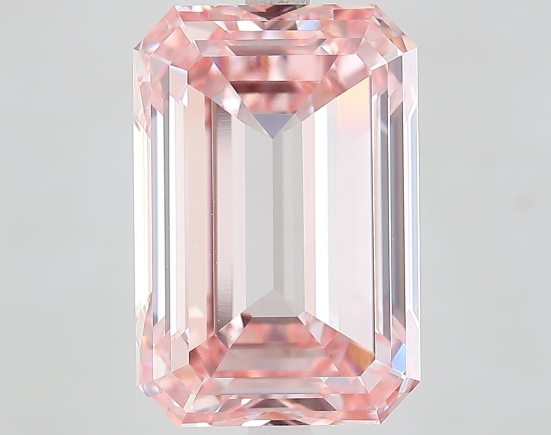 Loose Diamond - EMERALD 10.09ct Fancy Intense Pink VS1: Loose Diamond - EMERALD 10.09ct Fancy Intense Pink VS1 Source: This is a real non-mined Diamond that has been grown in a lab Shape: EMERALD Carats: 10.09 Color: Fancy Intense Pink Certification: IGI V