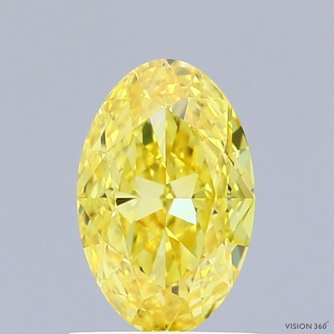 Loose Diamond - OVAL 1.1ct Fancy Vivid Yellow VS1: Loose Diamond - OVAL 1.1ct Fancy Vivid Yellow VS1 Source: This is a real non-mined Diamond that has been grown in a lab Shape: OVAL Carats: 1.1 Color: Fancy Vivid Yellow Certification: IGI Video: