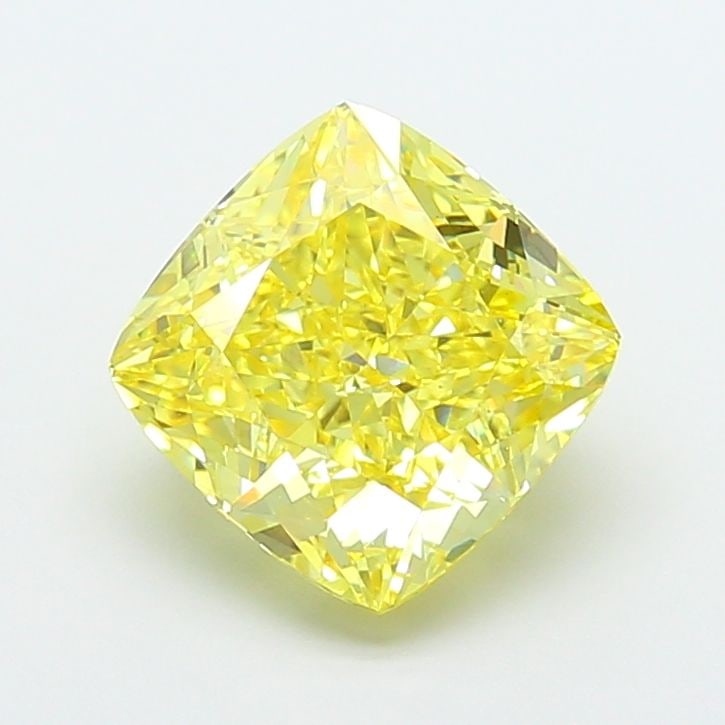 Loose Diamond - CUSHION MODIFIED 4.05ct Fancy Vivid Yellow VS1: Loose Diamond - CUSHION MODIFIED 4.05ct Fancy Vivid Yellow VS1 Source: This is a real non-mined Diamond that has been grown in a lab Shape: CUSHION MODIFIED Carats: 4.05 Color: Fancy Vivid Yellow Cert